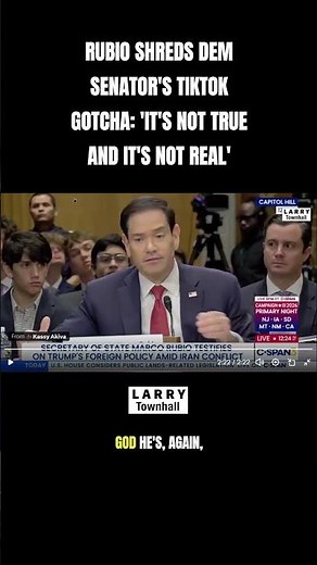🚨 BUSTED: Rubio Shreds Dem Senator's "TikTok Video" Gotcha In Senate Hearing