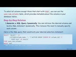 How to Select All Columns Except Certain Ones in SQL