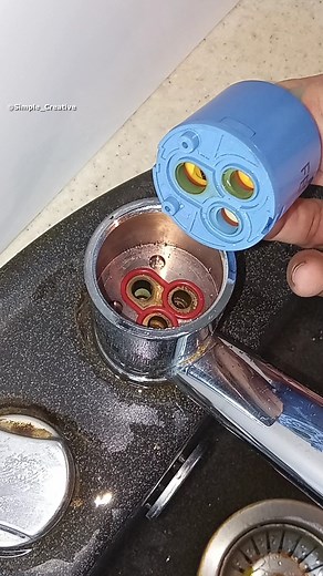 An Experienced Plumber gave me advice! How to easily fix a leaking faucet yourself. #shorts #diy