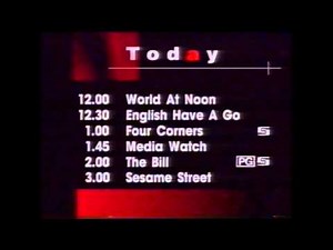 ABC TV - Afternoon Programme Schedule (1/5/1996)