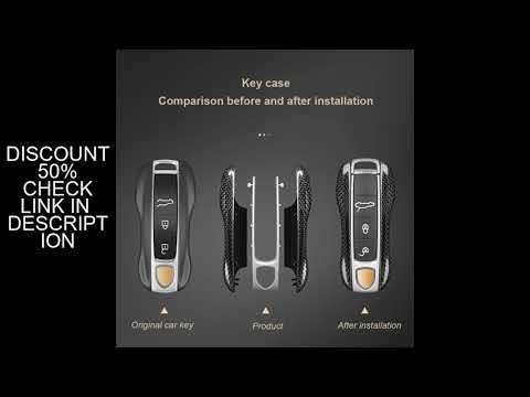 Real Carbon Fiber Key Fob Cover For Porsche Macan Cayenne 718 Boxster Cayman Panamera 911 Taycan Key