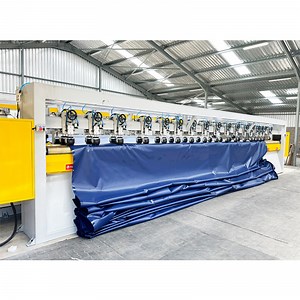 [Hot Item] High Efficiency New Design PVC Tarpaulin Heat Sealing Automatic Grommet Fixing PE Canvas Production Line