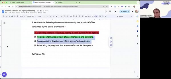 ASWB Practice Questions: Board of Directors and Agency Leadership