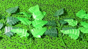 Zeyune 48 Pcs Silk Leather Leaf Fern, 4 Styles Greenery 15.8" 14.6"