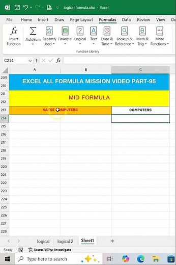 MID Function in Excel (Part 95) | Extract Text from Middle Easily
