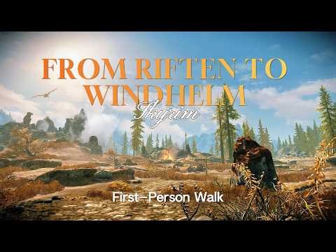 Skyrim Walk: Autumn Riften to Snowy Windhelm (40 Min Journey)