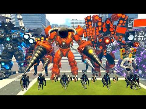 ALL SPEAKERMAN TITAN VS SKIBIDI TOILET BOSSES 1-79: ASTRO JUGGERNAUT & DUCHESS vs TV MAN BOSS Battle