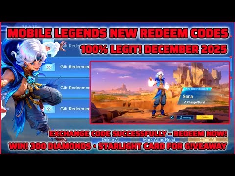 It's Working! Mobile Legends New Redeem Codes December 18, 2025 - MLBB Redeem Codes + New Hero Sora