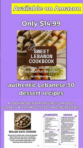 30 Authentic Lebanese Dessert Recipes | From Baklava to Knafeh | Sweet Lebanon Cookbook on Amazon