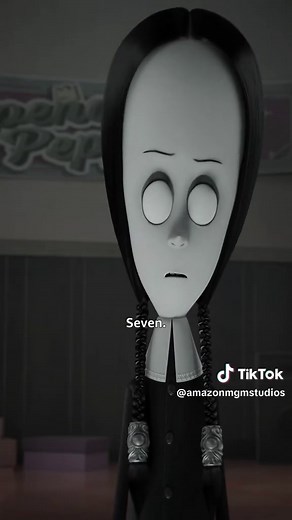 Wednesday Addams animated style: Hello there, Peggy — cartoon clip