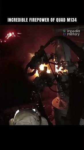 Quad M134 Minigun FIRES AT NIGHT!