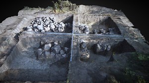 Excavation site overview - 3D model by Sergey Zubov (@ArhLabSU)