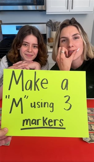 Can you create the letter M using only three markers?