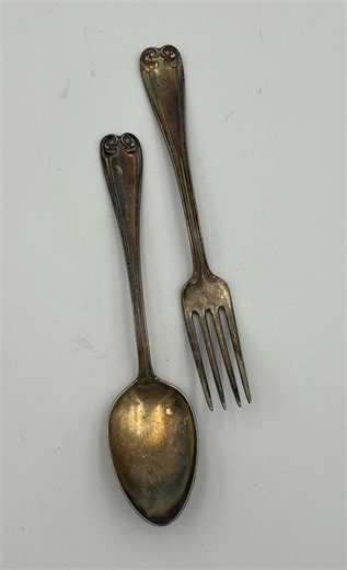 Vintage Reed & Barton Spoon and Fork Set – Silverplate, 7.25", Ornate Scroll Handles - Etsy