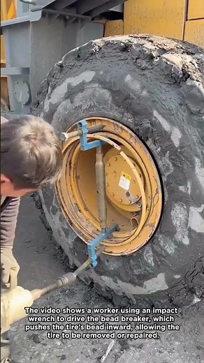 Using a Bead Breaker on a Large Tire
