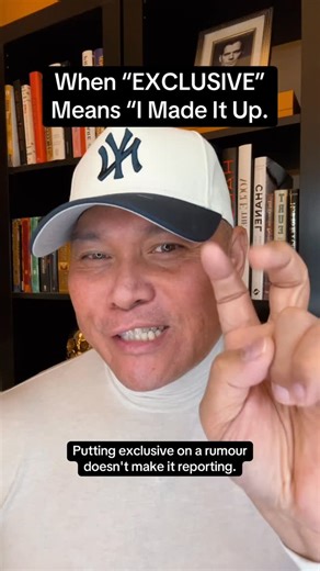 The Notorious J.T.B. on Instagram: "@pfro An “exclusive” without sources is just a rumor in bold font. If you can’t say how you know it, you don’t have a story. You have a guess. And people are way smarter than you think. #MediaLiteracy #PopCultureNews #DigitalEthics #CreatorTalk #InternetCulture"