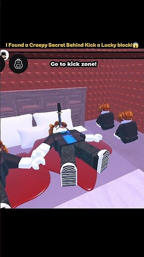 I Found a Creepy Secret Behind Kick a Lucky Block!😱(‪@Roblox‬ )