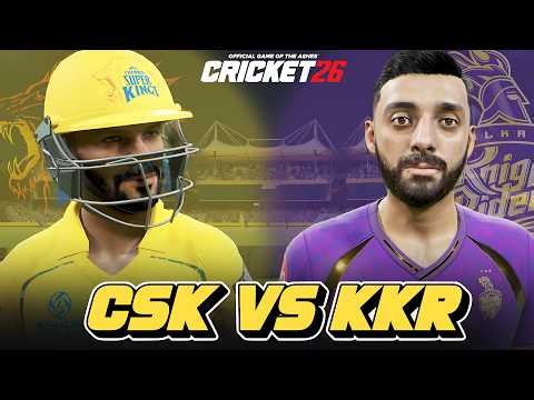 IPL 2026 CSK vs KKR Live Match at Chepauk | Cricket 26