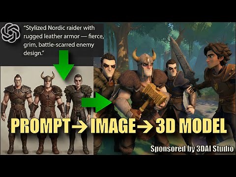 AI Prompt to Stylized Enemy NPCs for Unity | Image Studio → 3DAI Studio → Blender & AccuRig