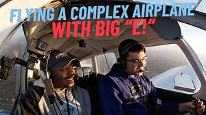 Flying A Piper Arrow with Big E