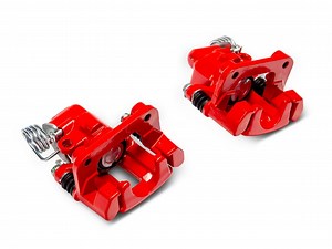 C&L Mustang Performance Series Rear Brake Calipers; Red 431867 (94-04 Mustang GT, V6) - Free Shipping