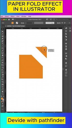 How to Create Paper Fold Effect in Illustrator | Short Tutorials #learngraphicdesigning