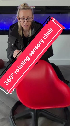 Discover the Red 360° Rotating Sensory Chair for Comfort
