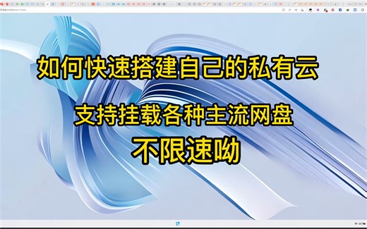网盘本地挂载，网盘管理系统，不要钱的私有云解决方案，详细视频教程_哔哩哔哩_bilibili
