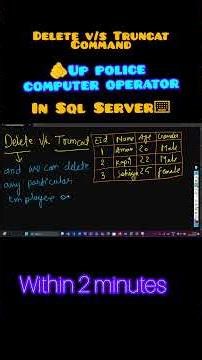 up police computer operator # Difference between Delete command and Truncat command in sql server
