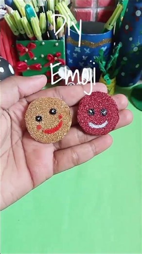 Glitter emojis 😊 making comment next emoji ✨#craftideas #emoji #ytshorts #diyideas #handmade#diy