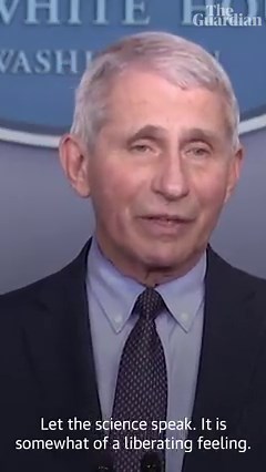 Dr Anthony Fauci, the top infectious diseases expert in the US, spoke on Thursday of a “liberating feeling” of being able to speak scientific truth about the coronavirus without fear of “repercussions” from Donald Trump. https://www.theguardian.com/world/2021/jan/21/dr-fauci-trump-liberating-biden-covid-strategy?CMP=soc_567 Fauci, the director of the National Institute of Allergy and Infectious Diseases, endured a tortuous relationship with the former president and was increasingly sidelined fro