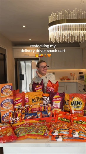 Restocking My Delivery Driver Snack Cart — Autumn Orange Snacks