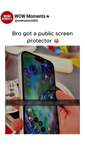 Bro got a public screen protector 😂