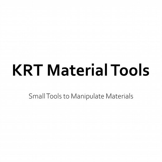 【無料】KRT Material Tools - クロツグミ - BOOTH