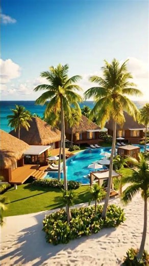 Tropical Island Resort Construction 🏝️ #Shorts #Architecture #Construction #Building #Viral #ASMR