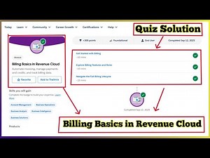 Billing Basics in Revenue Cloud | Salesforce Trailhead | Quiz Solution