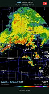 1.4K views · 26 reactions | Monroe is still under a thunderstorm watch until 8PM. Current radar is showing severe storms in the Northern half of the state. Confirmed Tornado on the ground east of Grand Rapids. Just one small cell over Dundee at this time for us. We will continue to watch the radar. | Monroe County Reporters | Facebook