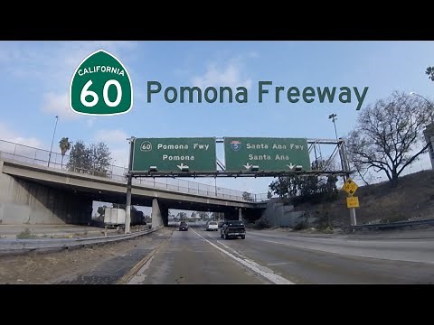 CA-60 East, Part One - The Pomona Freeway. I-5 to SR 57, Exits 1 to 25.