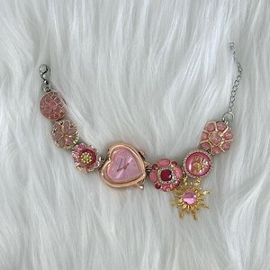 Handmade Watch Bracelet: Rose Gold Button Bead Charm Pink Floral Jewelry - Etsy