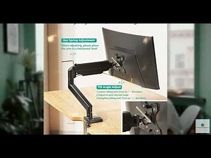 Review - WALI Single Monitor Mount, Gas Spring Monitor Arm for 17-34 inch Screens, Adjust