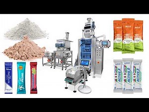 Multi Lane Powder Stick Packing Machine With Vacuum Mixing Tank & Weigh Detector