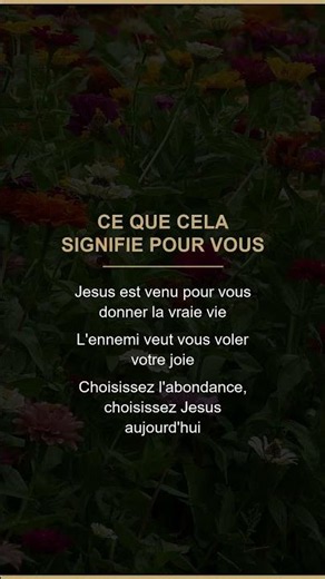 John 10:10 — La Vie en Abondance #Shorts