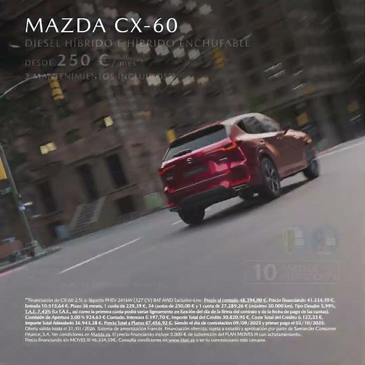 Mazda CX-60: potencia, elegancia y tecnología híbrida.