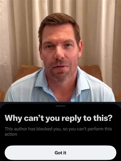 🚨 BREAKING: Following the EXPLOSIVE revelations against Eric Swalwell tonight, he has now BLOCKED me, and is FLATLY DENYING he’s sexuaIIy assaulting staffers and cheating on his wifeBlocking me ain’t going to help you, Swallowswell.We’re just getting started.DROP OUT.