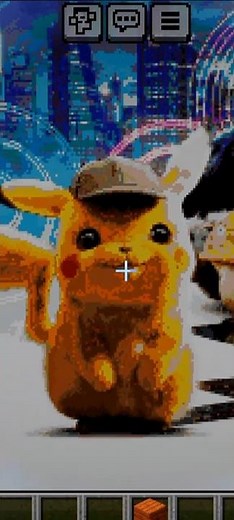 I Built REAL PIKACHU Pixel Art in Minecraft… Shockingly Accurate! ⚡🔥 #pikachu #pokemon #pixelart