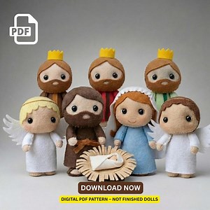 Mini Nativity Felt Sewing Pattern – Christmas Ornament PDF Set (8 Characters) - Etsy UK