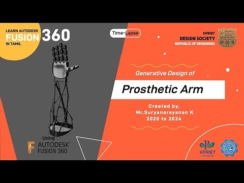 How to design a “Prosthetic Arm” (Generative Design), using Fusion 360 | In Tamil