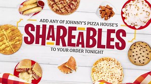 Top off your order with any of our mouthwatering Shareables! Take a bite out of our Muffaletta + chips, any of our 9 specialty Flips, and our Loaded Cheese Sticks topped with bacon, jalapenos, and cheddar cheese. Perfect for sharing. Or keeping aaaalll to yourself.  | Johnny's Pizza House | Facebook