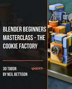 Working on Smaller Detail of a Windmill Machine in Blender | Blender Beginners Masterclass - The Cookie Factory