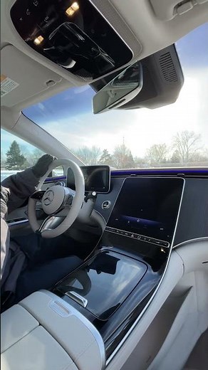 The 2023 Mercedes-Benz EQE 350 has a luxurious interior